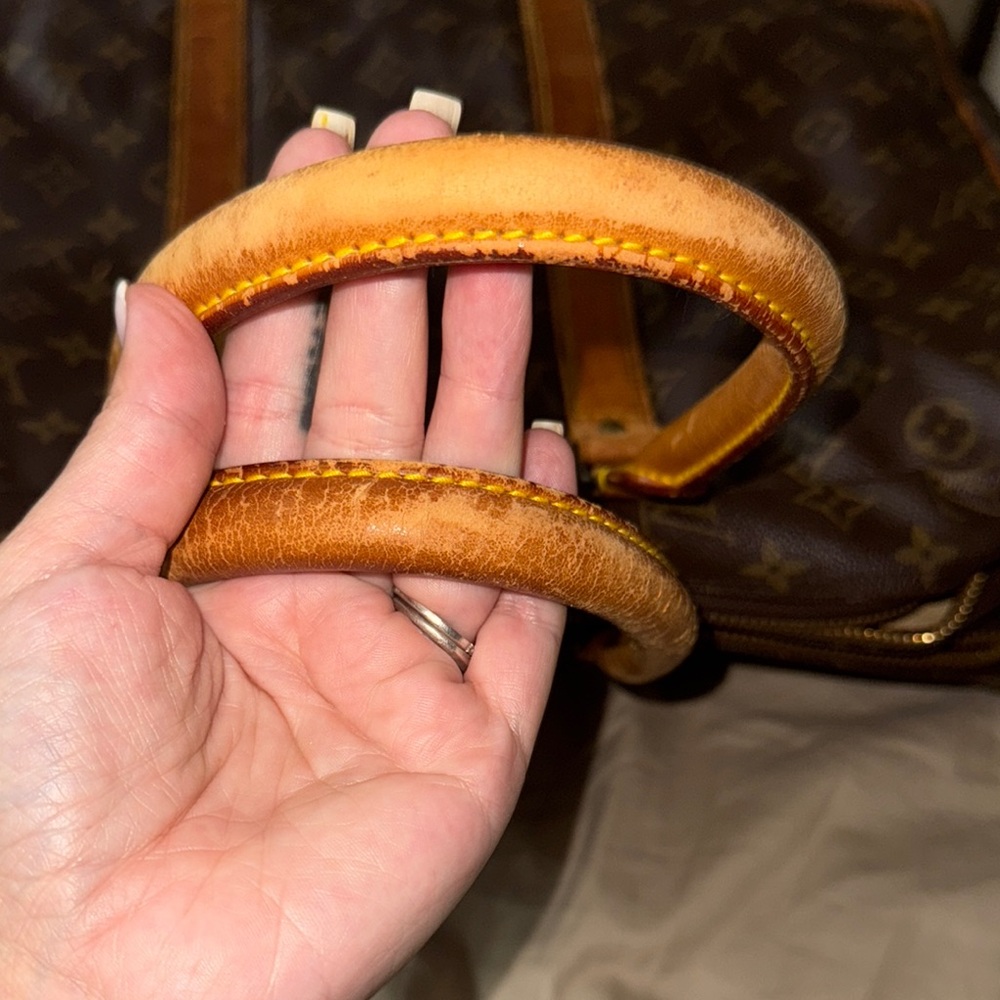 Louis Vuitton Brown Monogram suitcase with Leather Trim - Picture 5 of 16